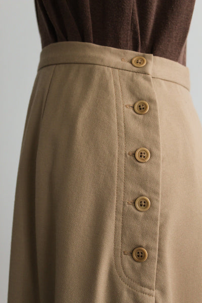 camel wool maxi skirt