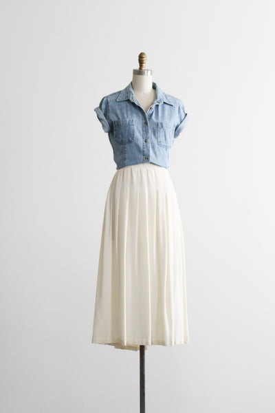 chamomile midi skirt