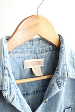 sunfaded short sleeve denim work shirt
