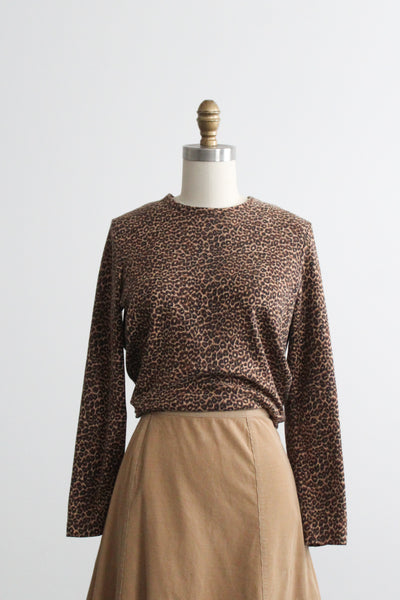 leopard print long sleeve tee