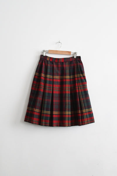 bramble wool pleated mini skirt (xs/s)