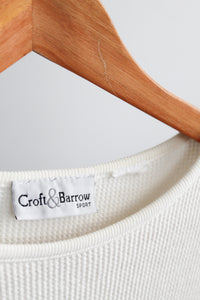 fresh white waffle cotton tee