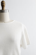 fresh white waffle cotton tee
