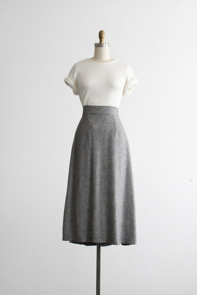 checkmate linen midi skirt
