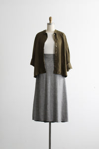 checkmate linen midi skirt