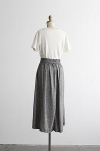 checkmate linen midi skirt