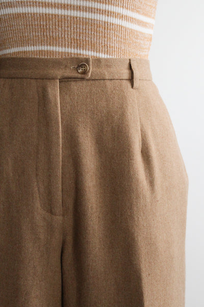 camel wool trousers