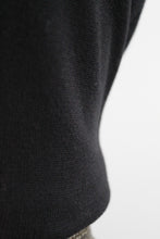 black cotton knit tee