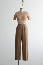 camel wool trousers