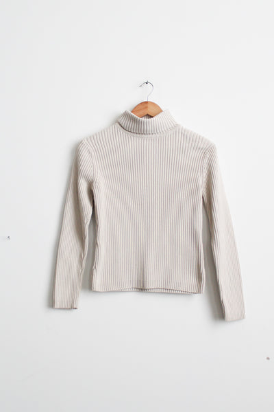 bone cotton turtleneck