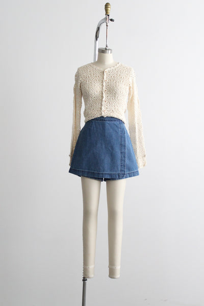 laurel lake denim skort