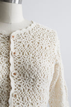 bone white crochet button up