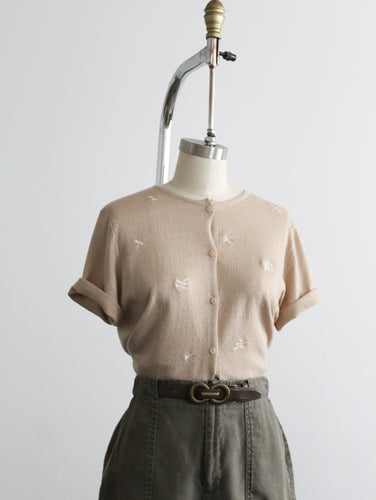 wisteria knit button up
