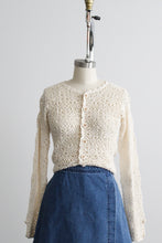 bone white crochet button up