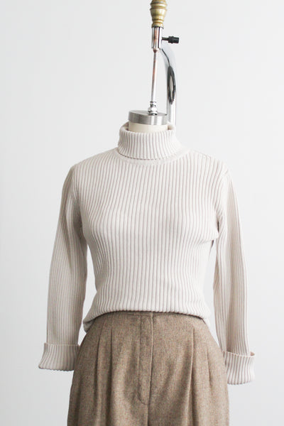 bone cotton turtleneck
