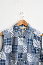 quilt square patchwork button up