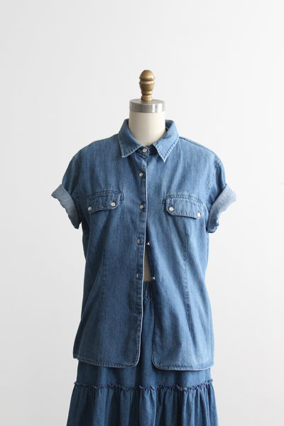 big sur denim button up