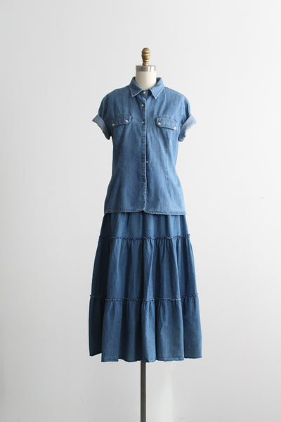 echo lake denim skirt