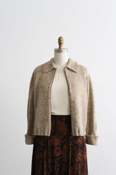 cobblestone cropped cardigan (m)