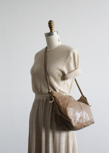 sandstone leather shoulder bag