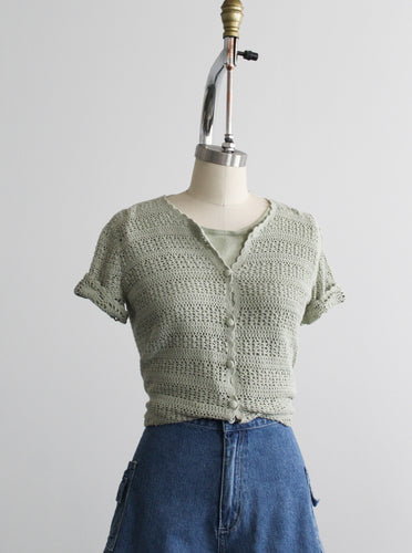 lichen crochet button up