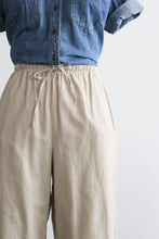 oat linen trousers