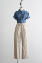 oat linen trousers