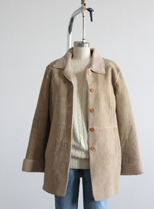 leather sherpa coat