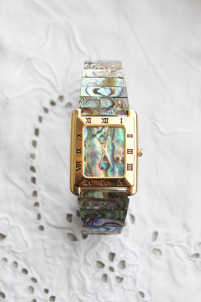 mother of pearl vintage watch