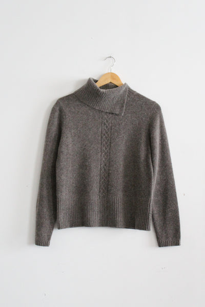 dove gray angora pullover