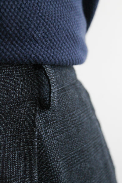 indigo plaid trousers