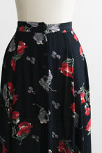 watercolor midi skirt