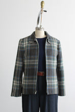 ex libris plaid wool jacket