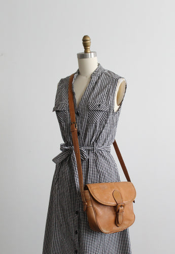 honey leather saddle bag