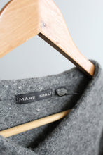 heathered gray cardigan
