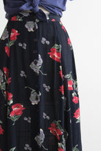 watercolor midi skirt