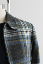 ex libris plaid wool jacket