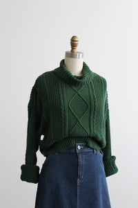 evergreen cotton turtleneck