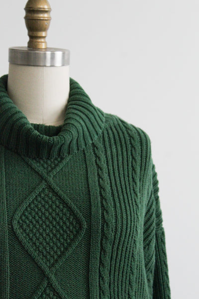 evergreen cotton turtleneck