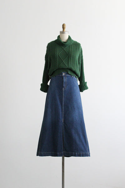 nantucket denim maxi skirt