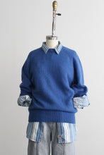 cobalt wool crew neck sweater