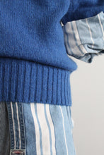 cobalt wool crew neck sweater