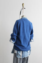 cobalt wool crew neck sweater