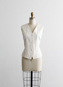 gardenia linen vest