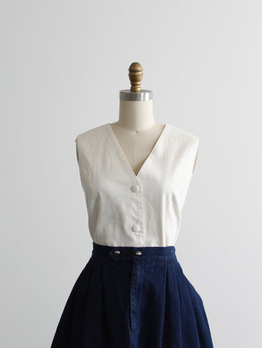 gardenia linen vest