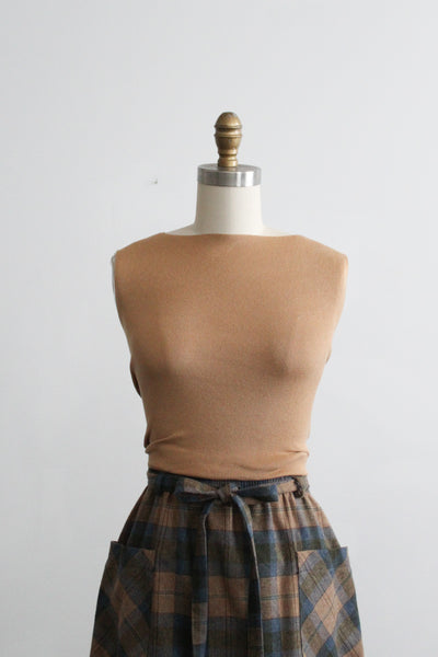 camel silk tank (s)