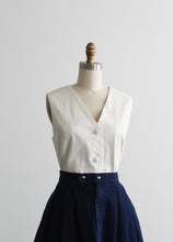 gardenia linen vest