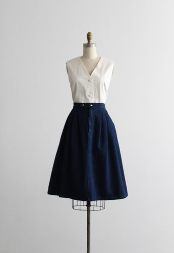 echo lake indigo denim skirt