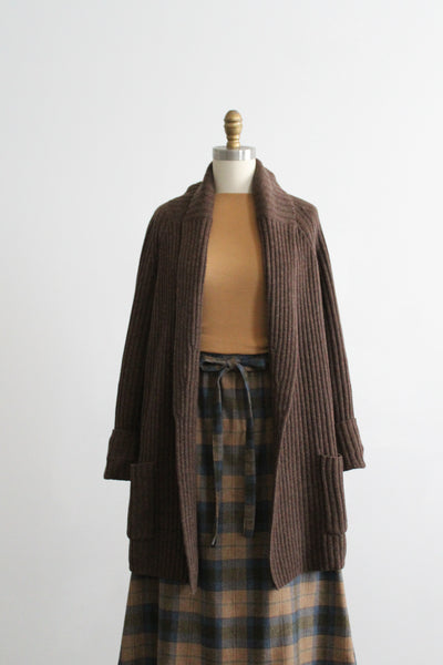 walnut sweater coat (s/m)