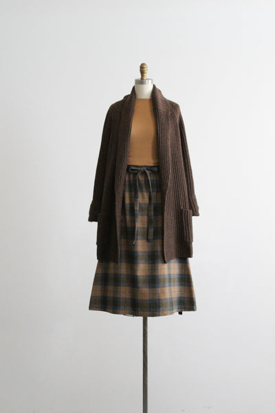 fireside plaid midi skirt (s/m)
